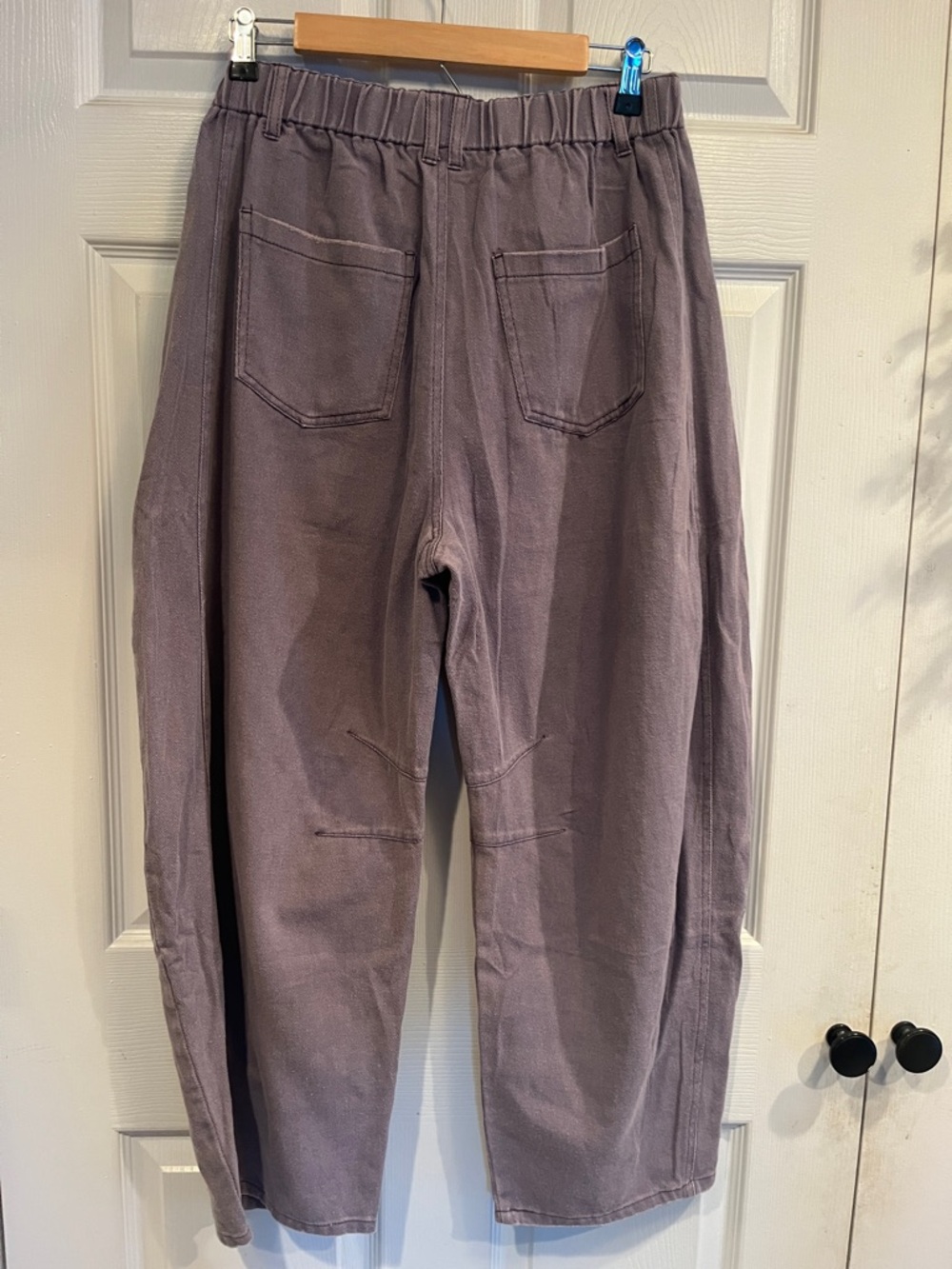 Barrel Leg Soft Washed Lavender Pants - Picture 4 of 7